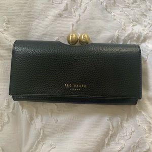 Ted Baker black leather bobble wallet